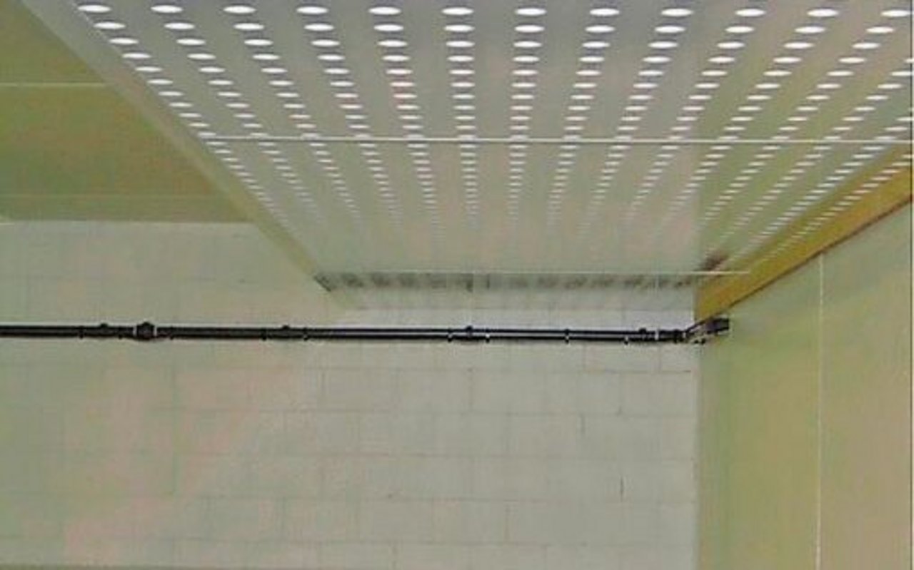 Ein Vorteil der Verdrängungslüftung (Lochdecken) ist, dass die Zuluft praktisch zugfrei in den Schweinestall geführt werden kann. 