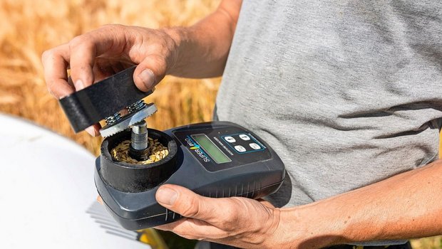 Wer sicher sein will, nimmt eine Handvoll Körner, zermahlt sie und misst die Feuchtigkeit.