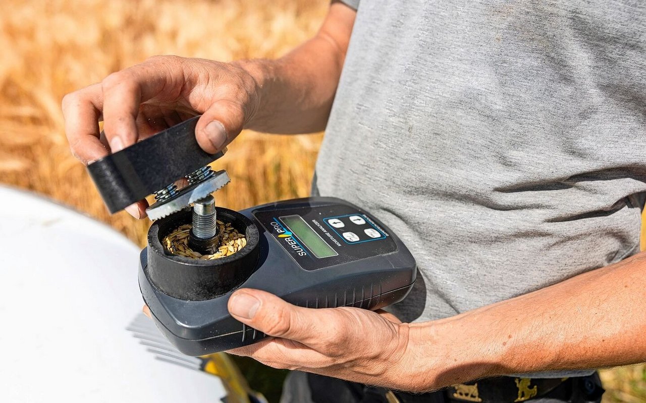 Wer sicher sein will, nimmt eine Handvoll Körner, zermahlt sie und misst die Feuchtigkeit.