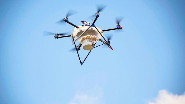 Das gezielte Ausbringen von Nützlingen oder Pflanzenschutzmitteln mit Drohnen kann die Aufwandmenge von PSM erheblich reduzieren. 