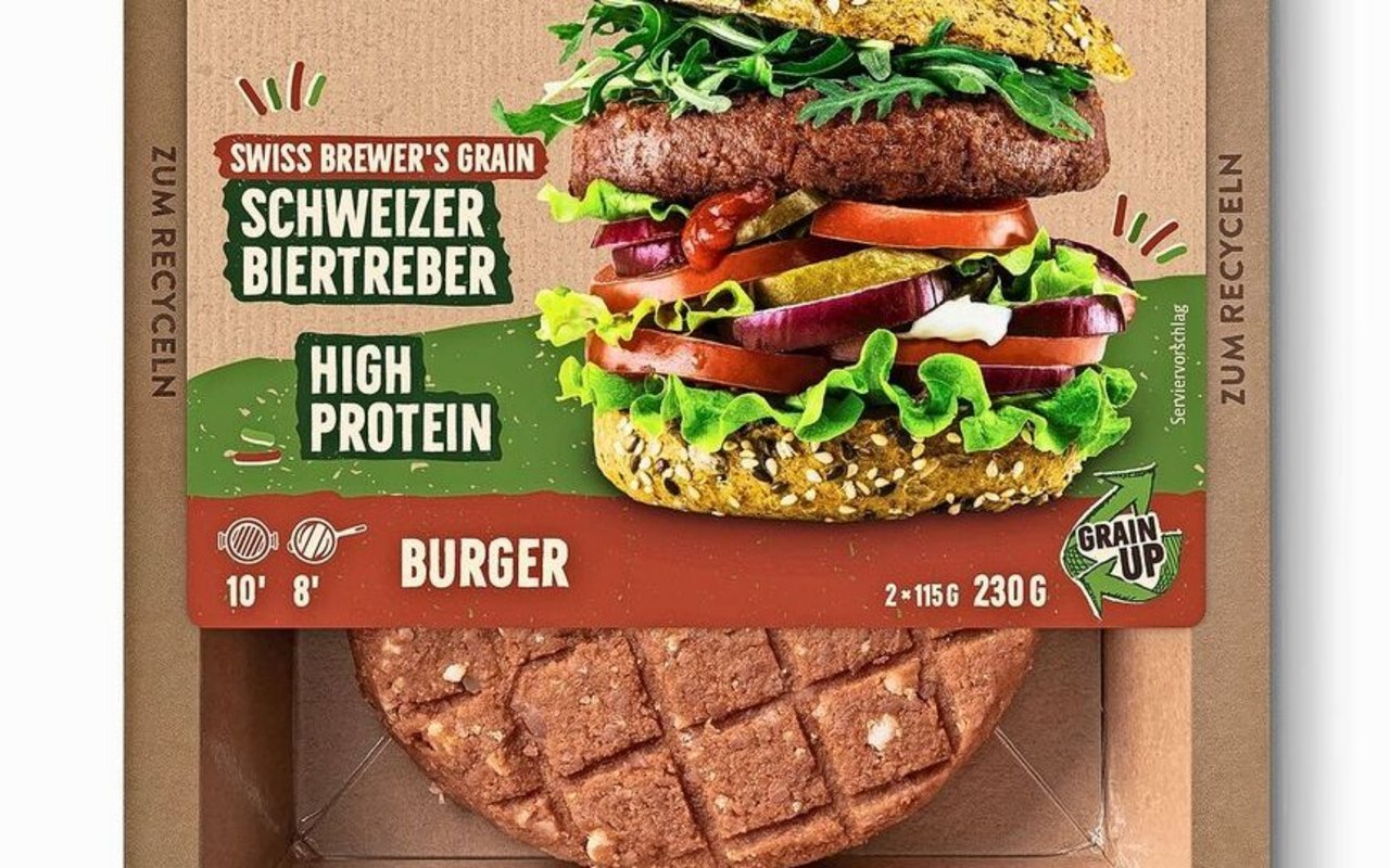 Schweizer Biertreber in Burgerform von YUP! aus dem Hause der Ernst Sutter AG. 
